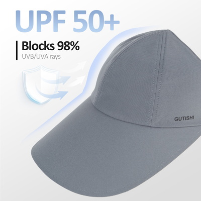 UPF 50+ Reversible Women's Large Brim Visors Printed Sun Visor Headwear