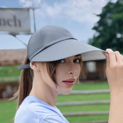 UPF 50+ Reversible Women's Large Brim Visors Printed Sun Visor Headwear