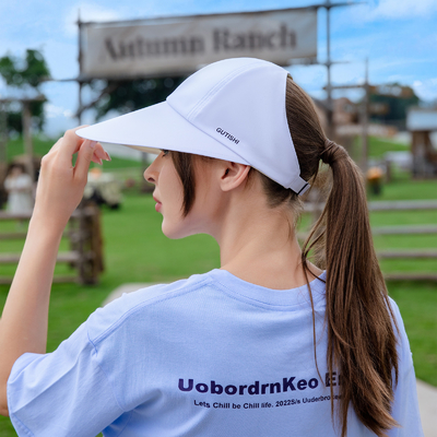 UPF 50+ Reversible Women's Large Brim Visors Printed Sun Visor Headwear