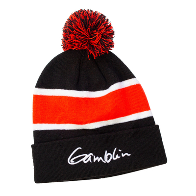 Pom Pom Di Atas Tulis Beanie Topi Dengan Logo Jacquard Disesuaikan