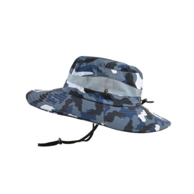 Topi Penangkap Ikan Luar Ruang Luang Kamuflase Bucket Hat Dengan String
