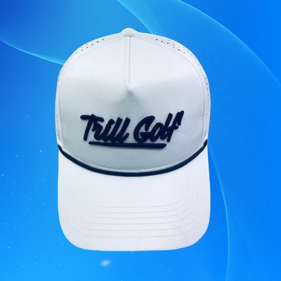 5 panel berprofil tinggi bordir topi golf wanita bernafas topi bisbol disesuaikan