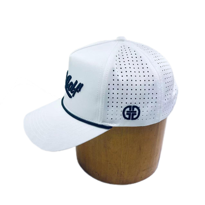 5 panel berprofil tinggi bordir topi golf wanita bernafas topi bisbol disesuaikan