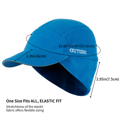 Fleece Ponytail Hat untuk Wanita Reflektif Musim Dingin Hat dengan Drop Down Ear Warmer