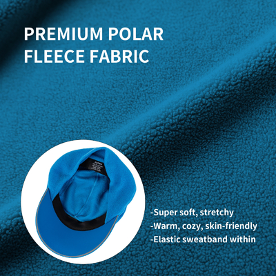 Fleece Ponytail Hat untuk Wanita Reflektif Musim Dingin Hat dengan Drop Down Ear Warmer