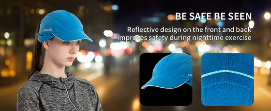 Fleece Ponytail Hat untuk Wanita Reflektif Musim Dingin Hat dengan Drop Down Ear Warmer
