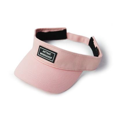 Adjustable Pink 58cm Sun Visor Caps Bordir Printing Logo