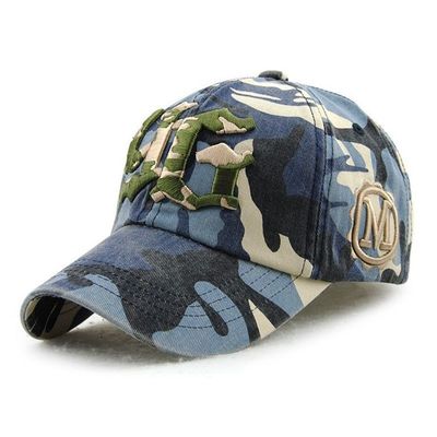 3D Bordir Logo 59cm Army Camouflage Cap topi baseball gaya militer