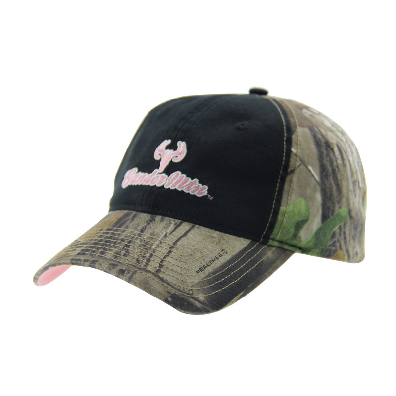 6 Panel Kamuflase Bordir Kap Baseball Luar Ruang, Unisex Low Profile Adjustable Hunting Hats
