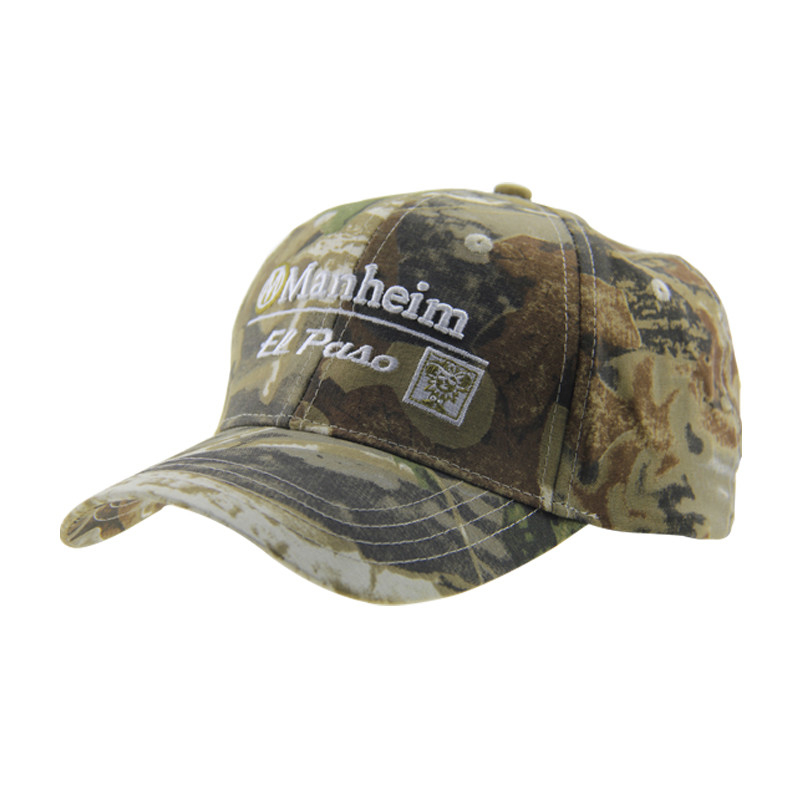 6 Panel Kamuflase Bordir Kap Baseball Luar Ruang, Unisex Low Profile Adjustable Hunting Hats