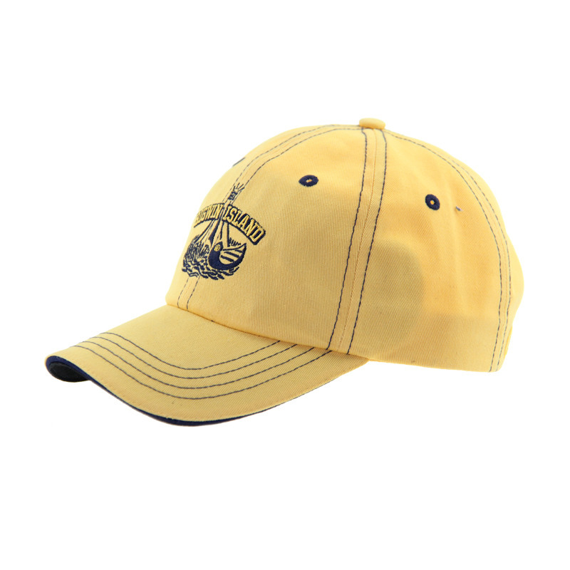 Basic 6 Panel Cotton Embroidery Baseball Cap, Low Profile Sandwich Adjustable Pria Dan Wanita Cap