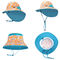 Adjustable Neck Flap Childrens Bucket Hats Perlindungan UV 46cm OEM ODM