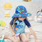 SGS Neck Flap Childrens Bucket Hats pinggiran lebar Untuk Pantai Musim Panas
