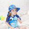 SGS Neck Flap Childrens Bucket Hats pinggiran lebar Untuk Pantai Musim Panas