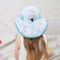 Musim Panas UV Protection Bucket Hat Bulat brim 100% Polyester 46cm untuk bayi