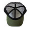 OEM ODM Outdoor 6 Panel Fishing Trucker Hat Dengan Patch Kulit